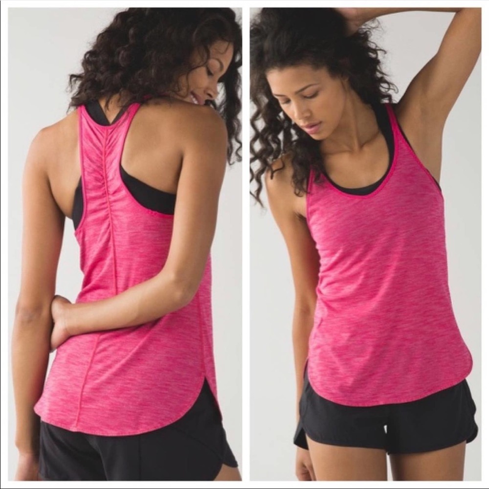 Lululemon Singlet What The Sport Heathered Bon Bon